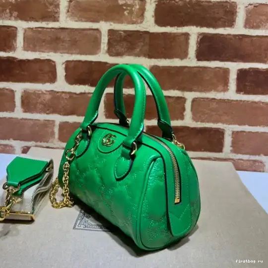 First bag ru handle matelassé bag leather GUCCI top GG 0527